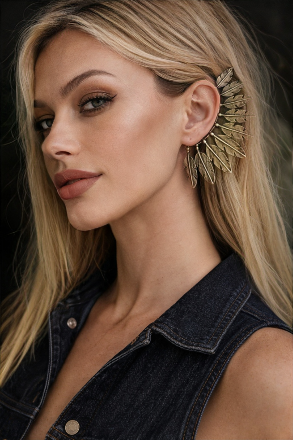 Sterling Silver Feather Ear Cuff