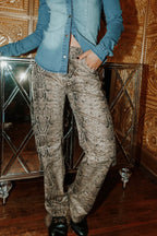 Python Print Stretch Jeans