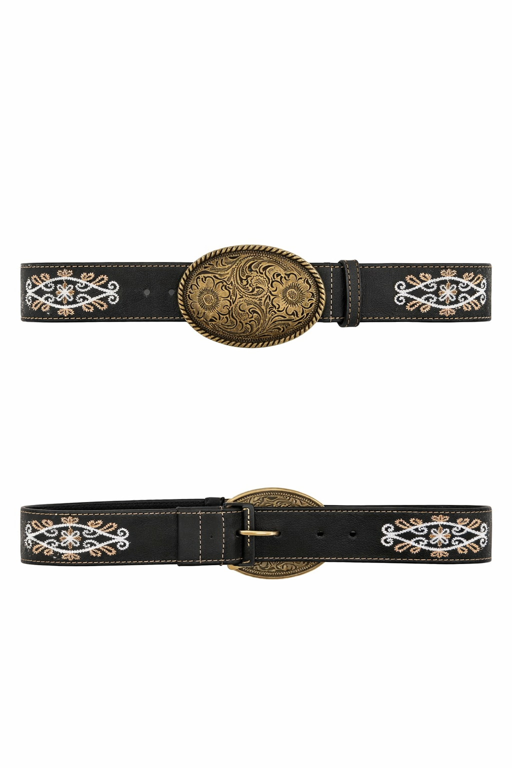 Wildflower Oval Buckle Belt