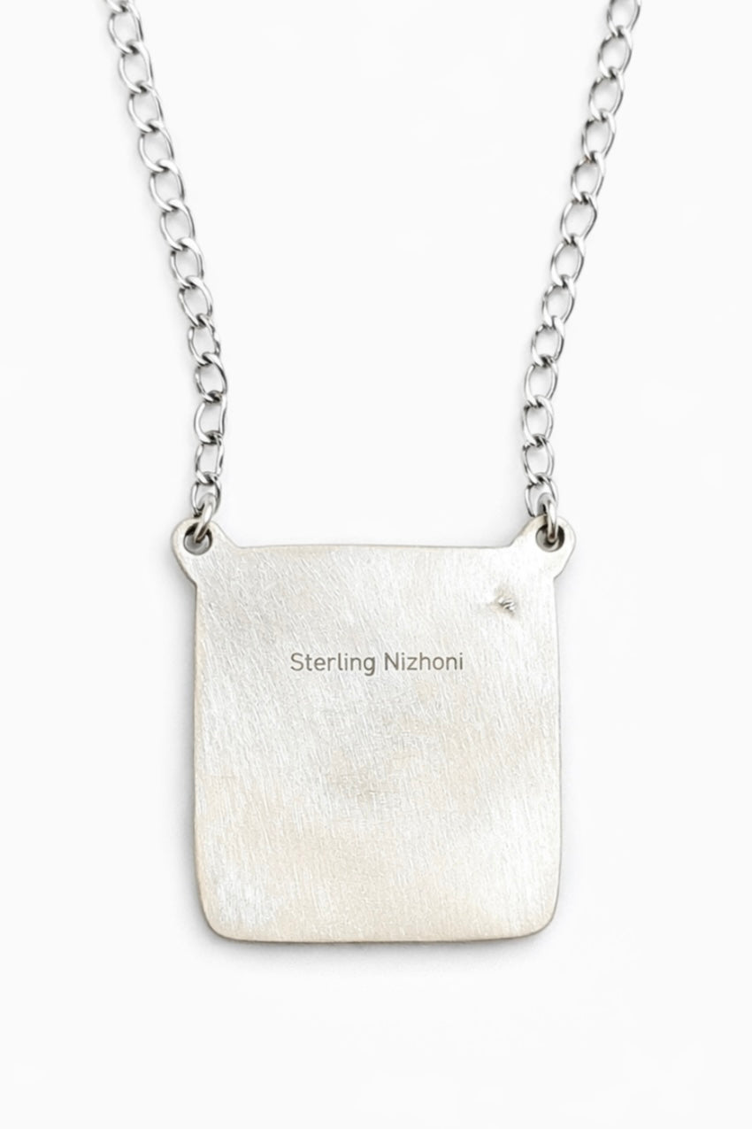 Red Rose Dahlia Sterling Pendant Necklace