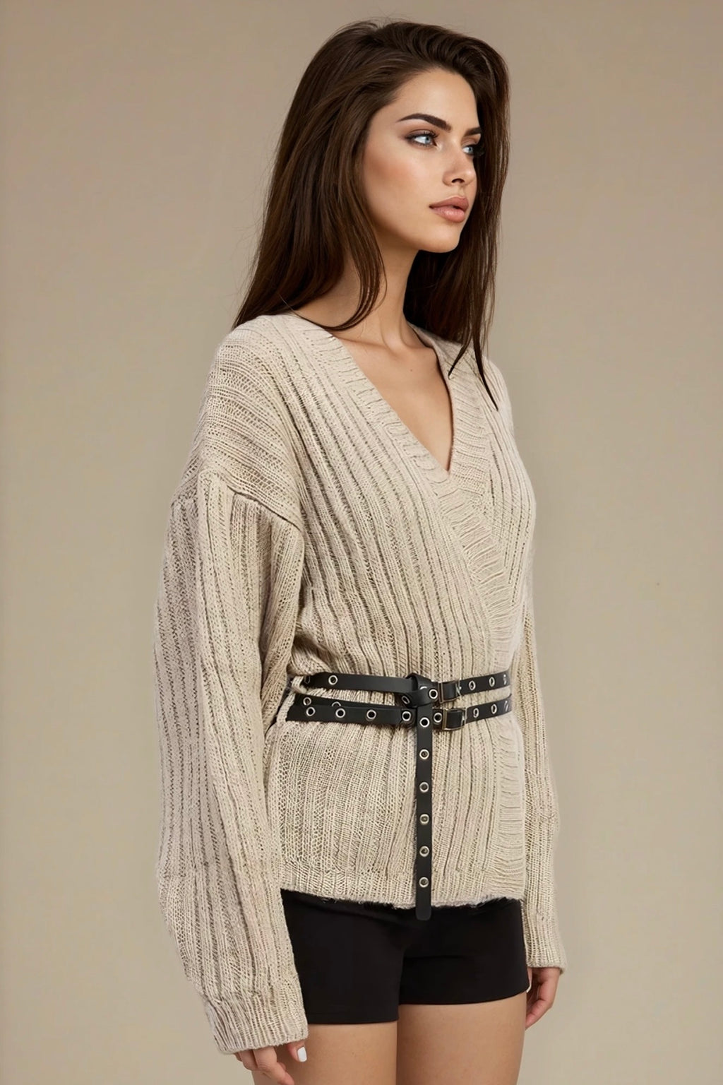 Ridge Wrap Belted Cardigan