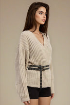 Ridge Wrap Belted Cardigan