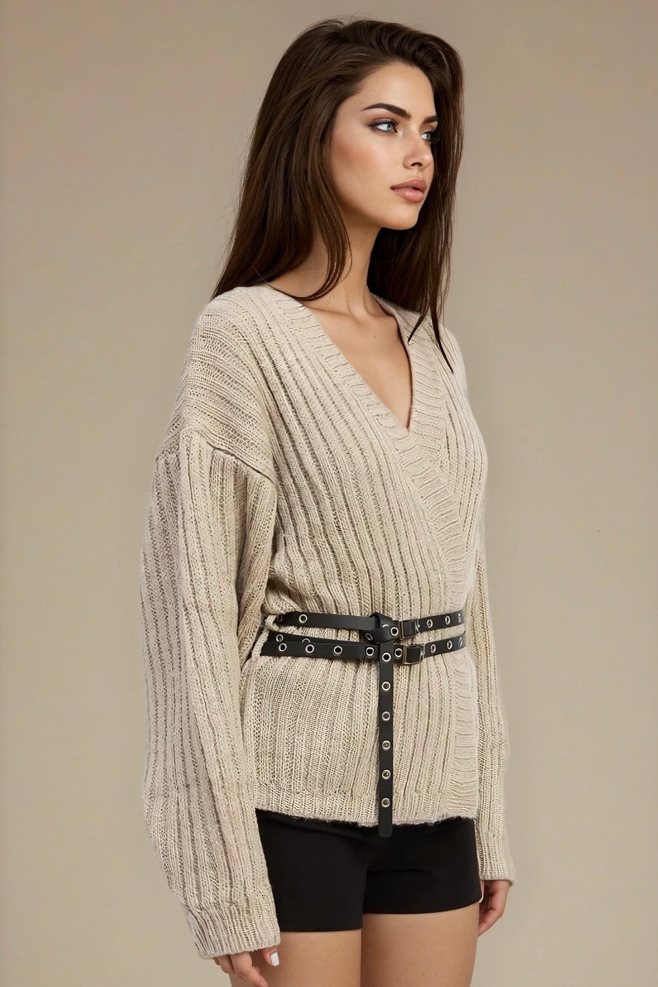 Ridge Wrap Belted Cardigan