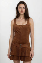 Autumn Suede Mini Dress