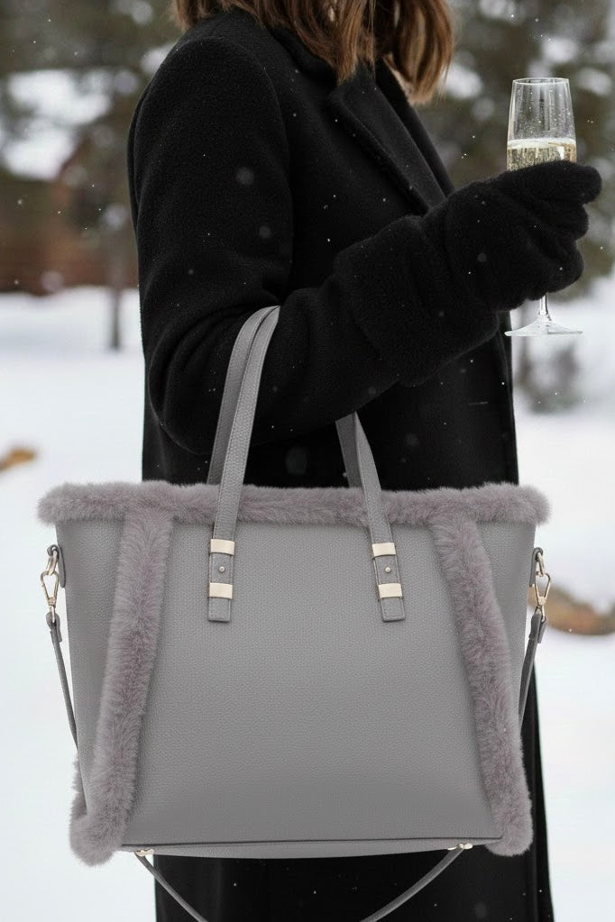 Alpine Luxe Faux Fur Tote