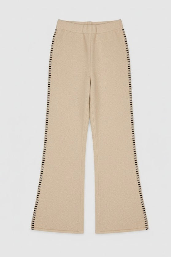 Saddle Stitch Wide Leg Pants