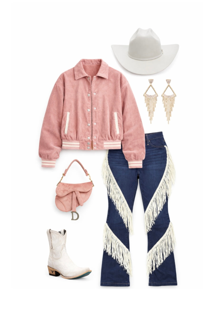 Blush Corduroy Bomber