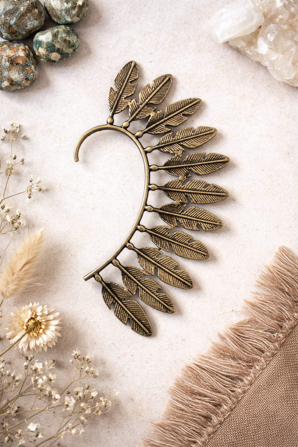 Sterling Silver Feather Ear Cuff