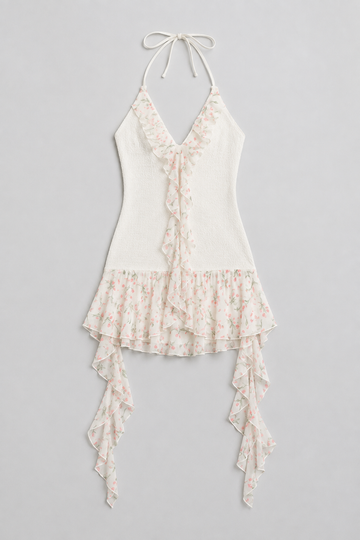 Sweetheart Garden Halter Dress