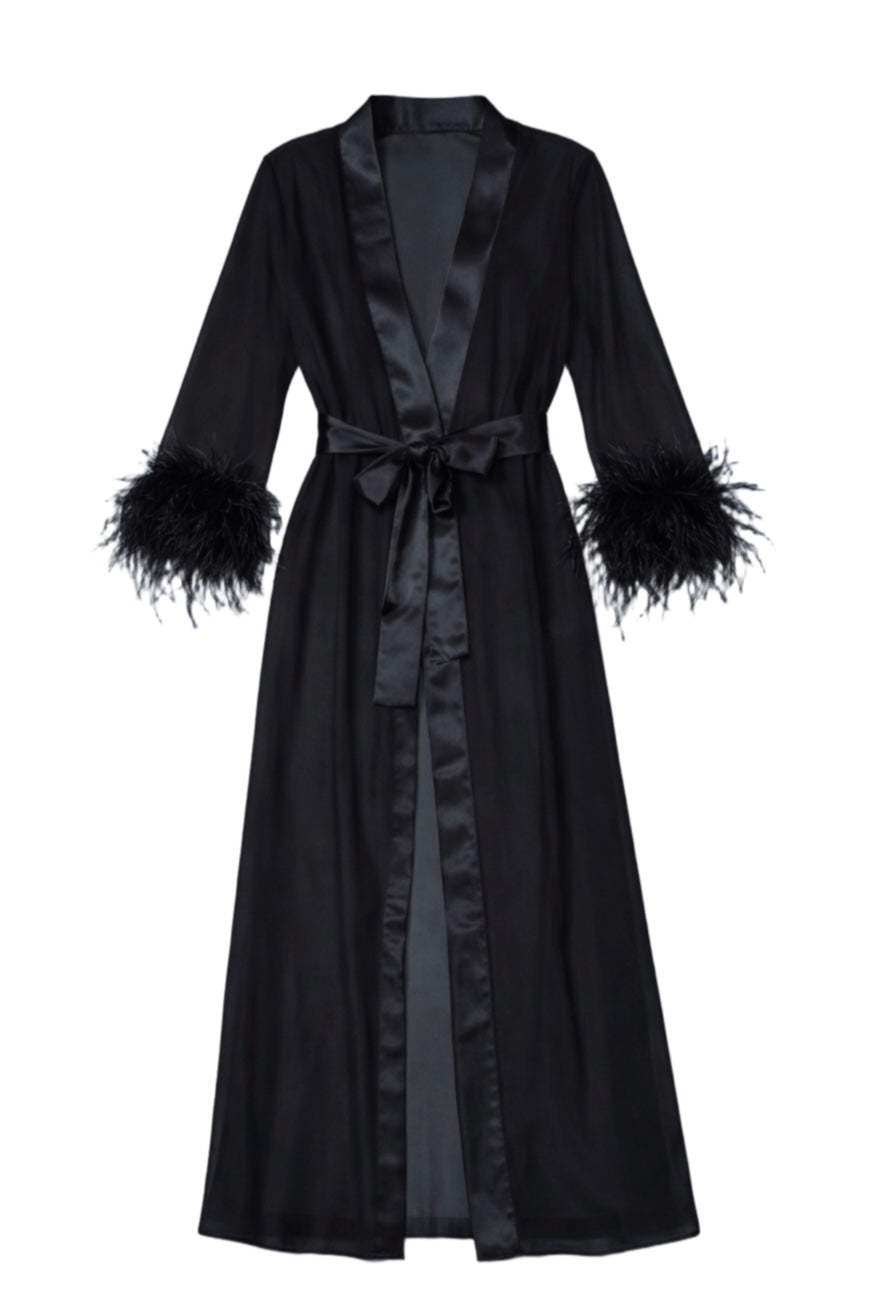 After Hours Feather Robe