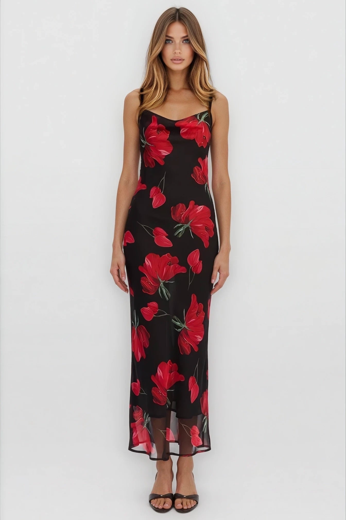 Midnight Bloom Maxi Dress