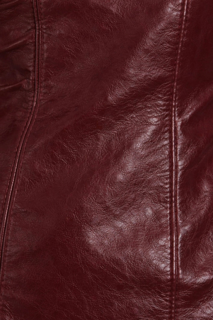 Vivienne Squared Neck Leather Dress