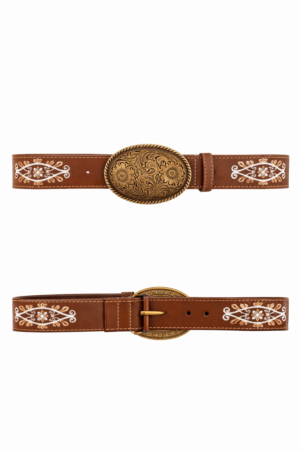Wildflower Oval Buckle Belt