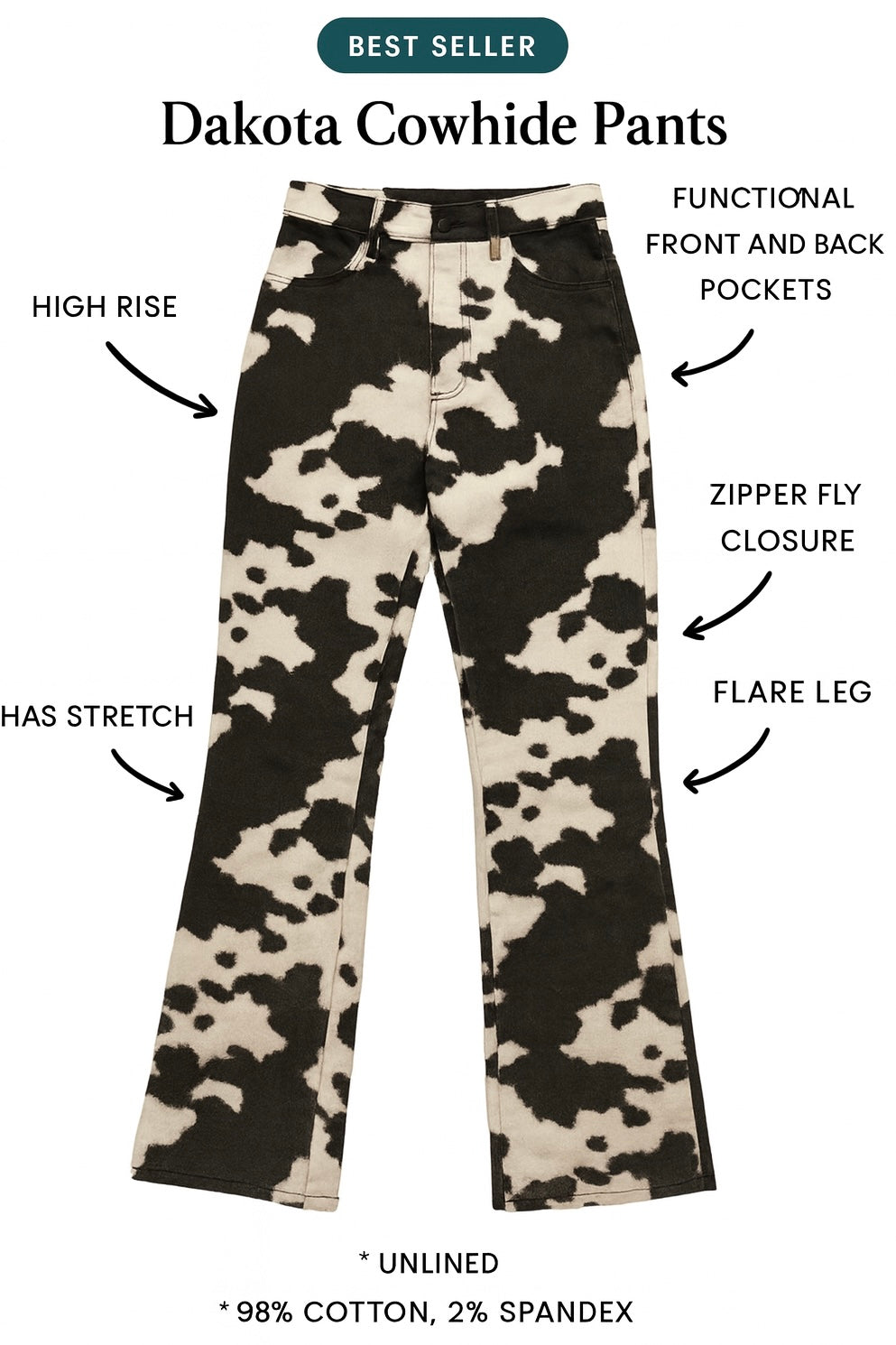 Dakota Cowhide Pants