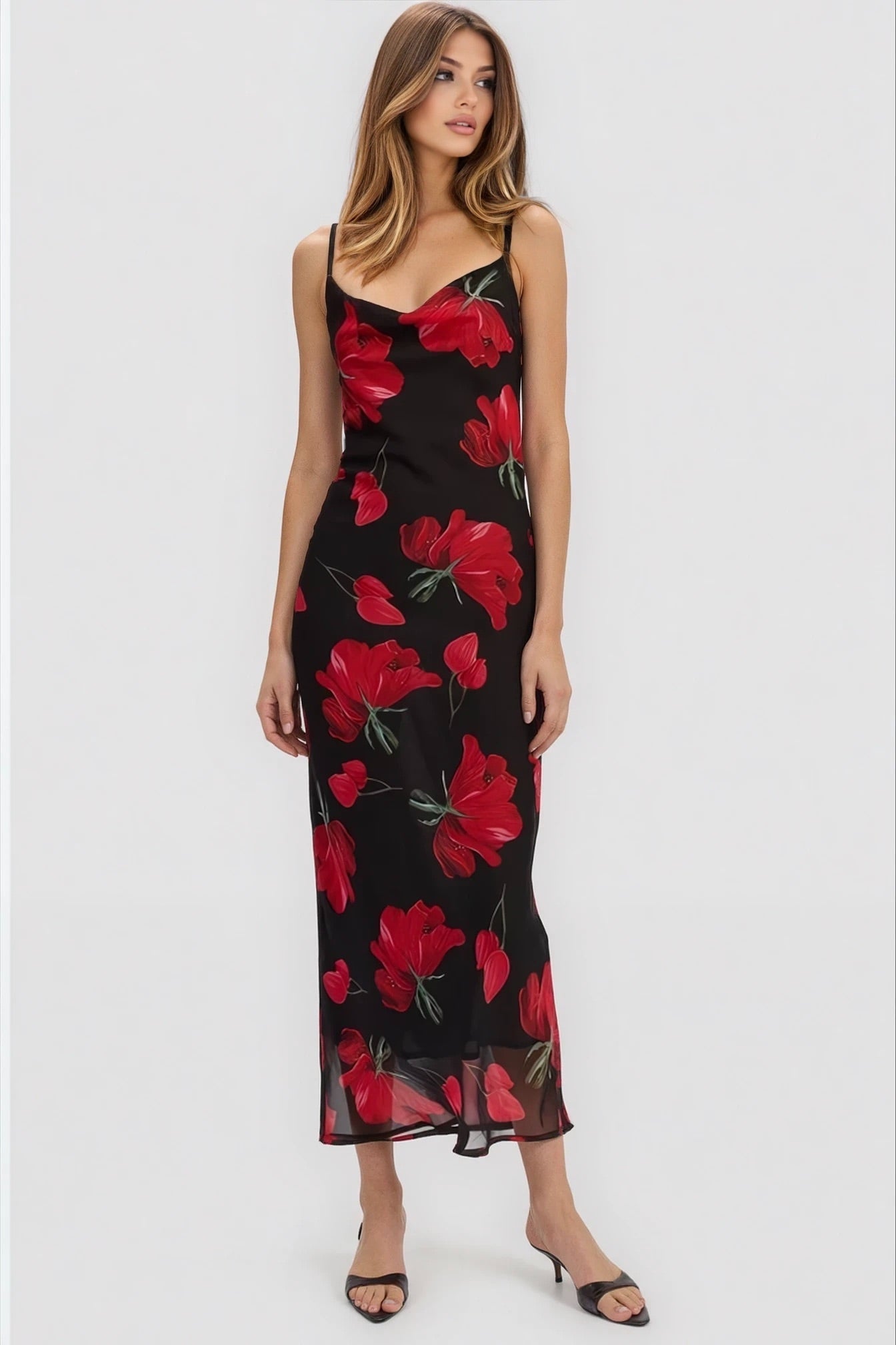 Midnight Bloom Maxi Dress