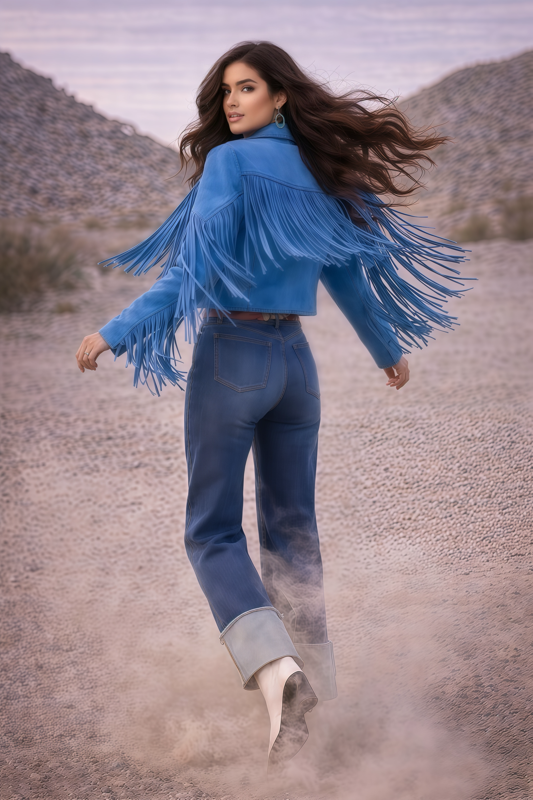 Low Rise Cuffed Wide Leg Jean