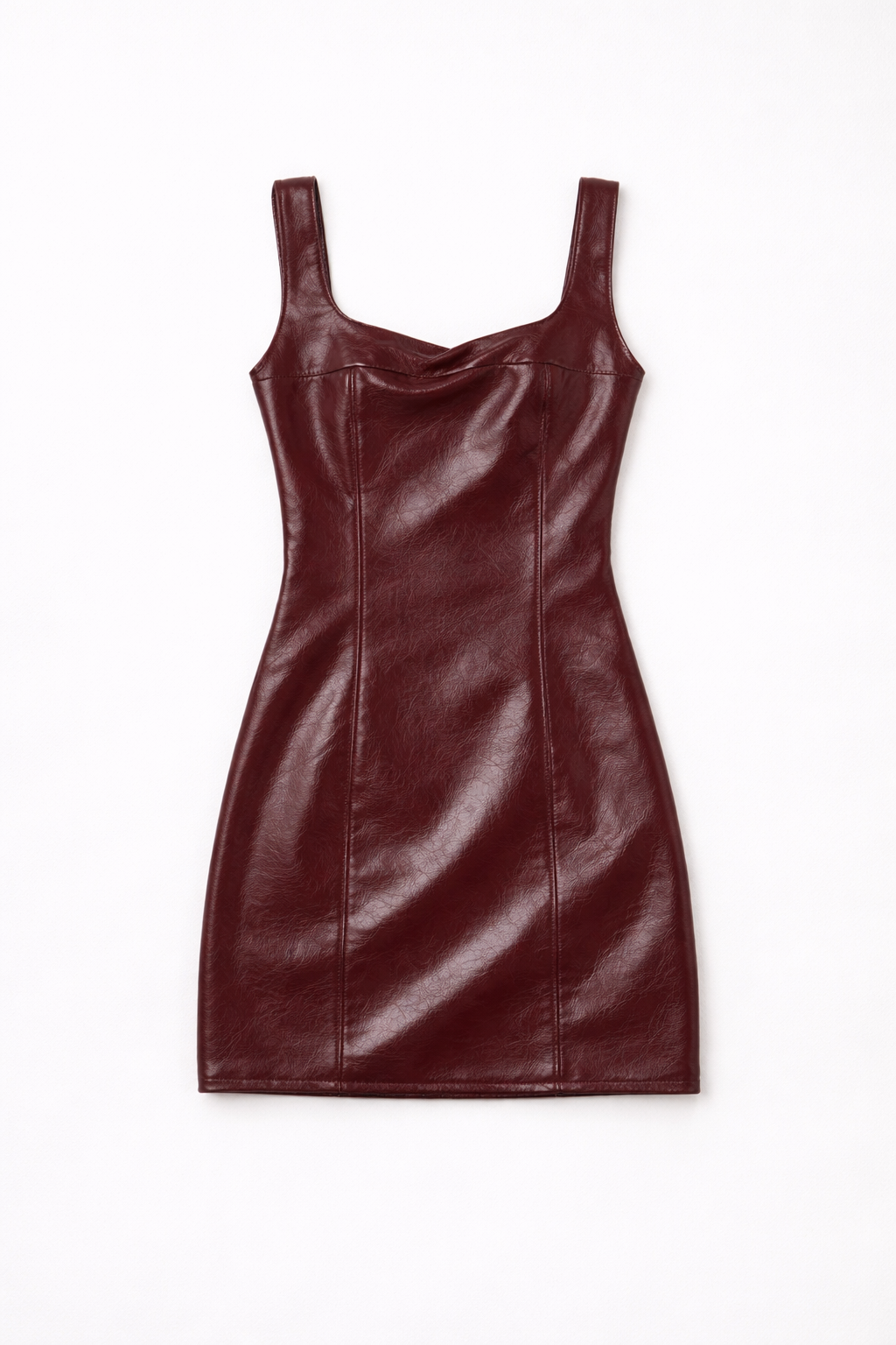 Vivienne Squared Neck Leather Dress
