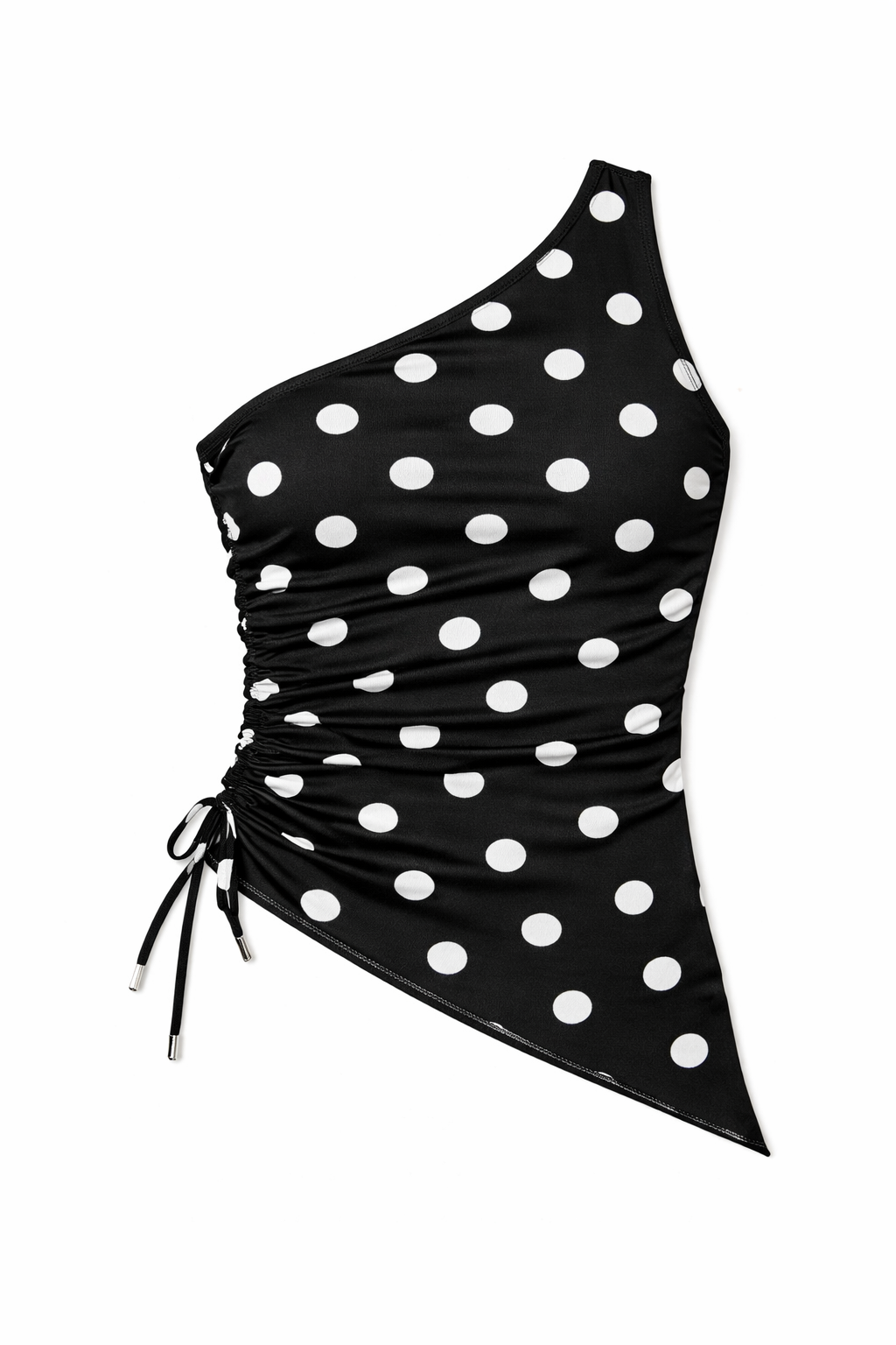 One Shoulder Polka Dot Top
