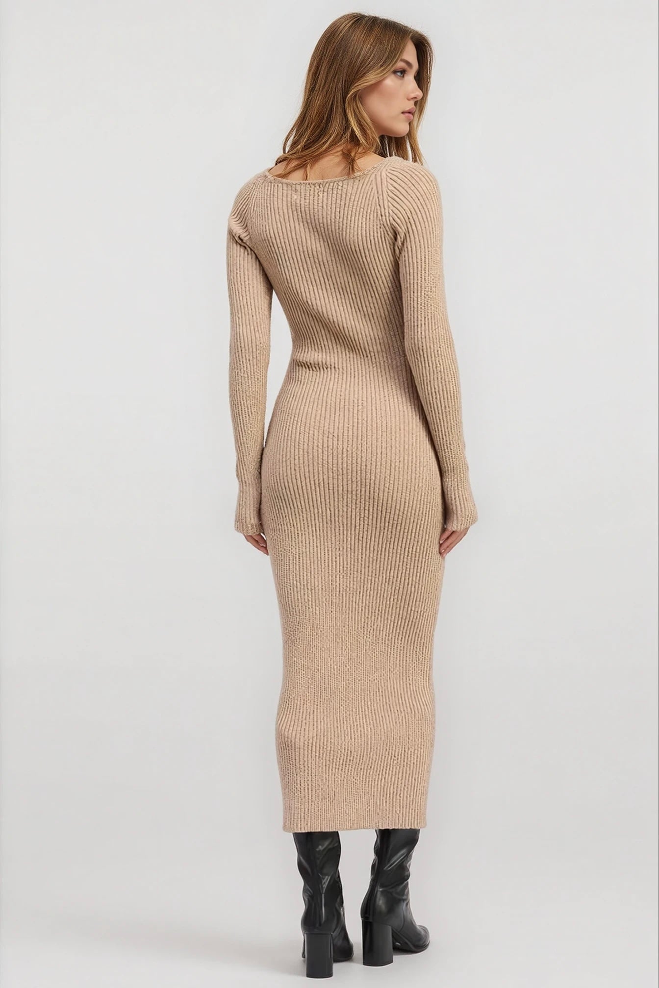 Sable Cutout Knit Midi Dress