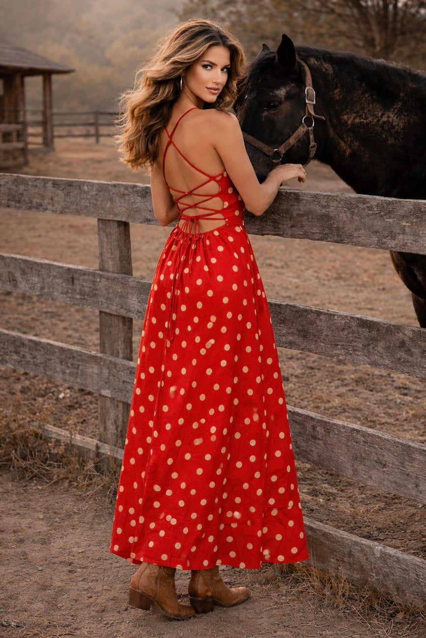 Prairie Luxe Polka Dress