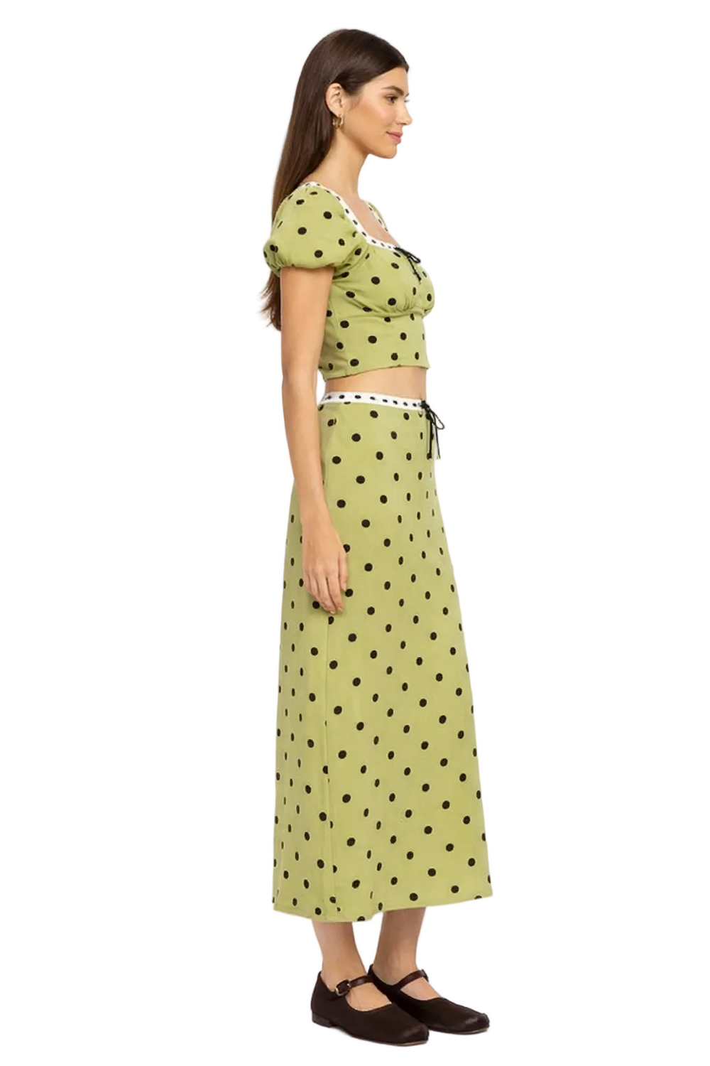Briley Polka Dot Midi Skirt