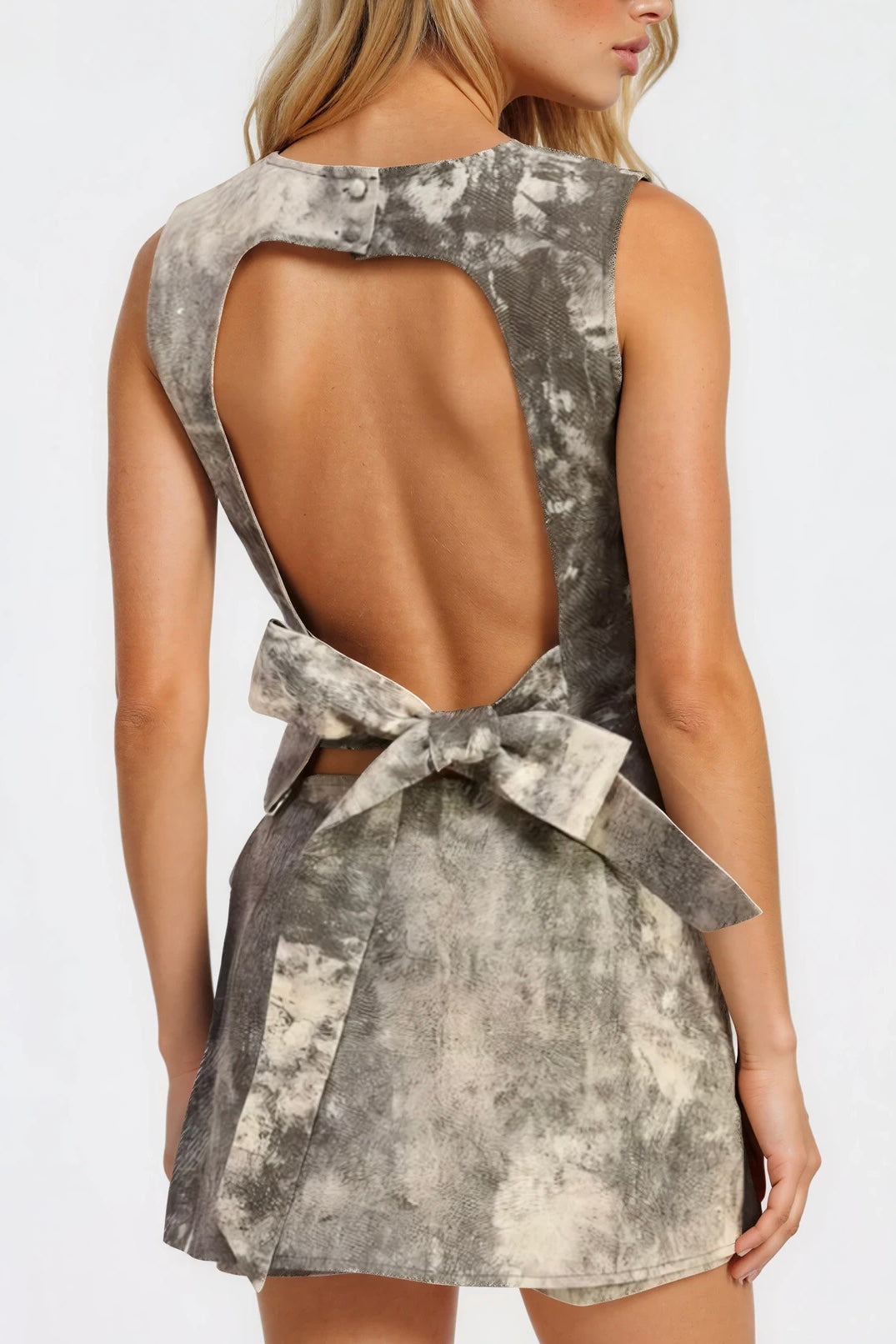 Open Back Tie Dye Top