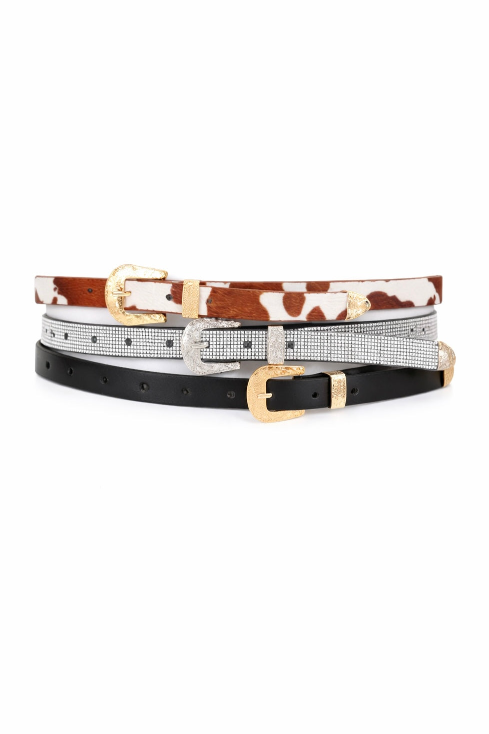 Triple Spur Skinny Belt Set