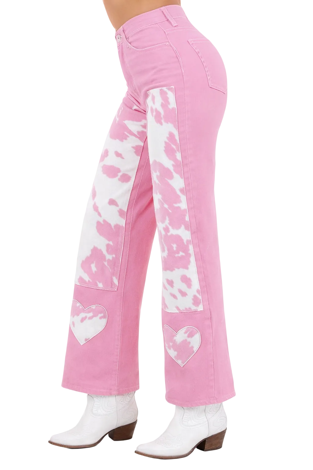 Rodeo Wide Leg Jean in Pink