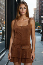 Autumn Suede Mini Dress