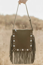 Outlaw Fringe Studded Crossbody
