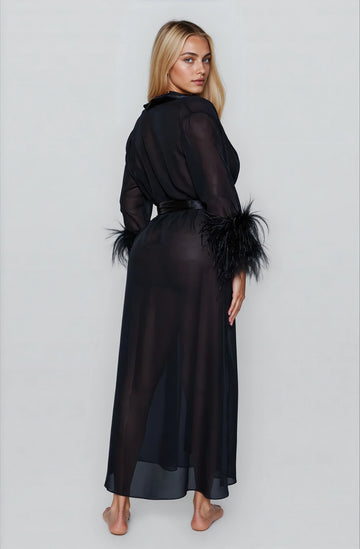 After Hours Feather Robe