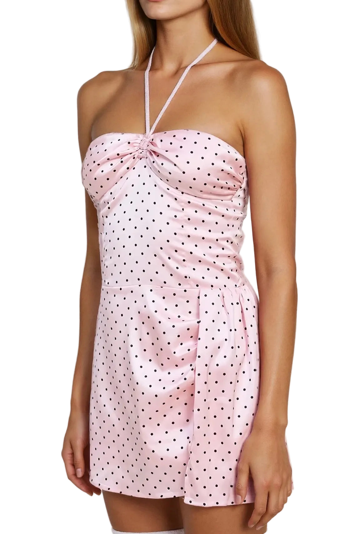 Spotted Behavior Mini Halter Dress