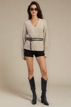 Ridge Wrap Belted Cardigan