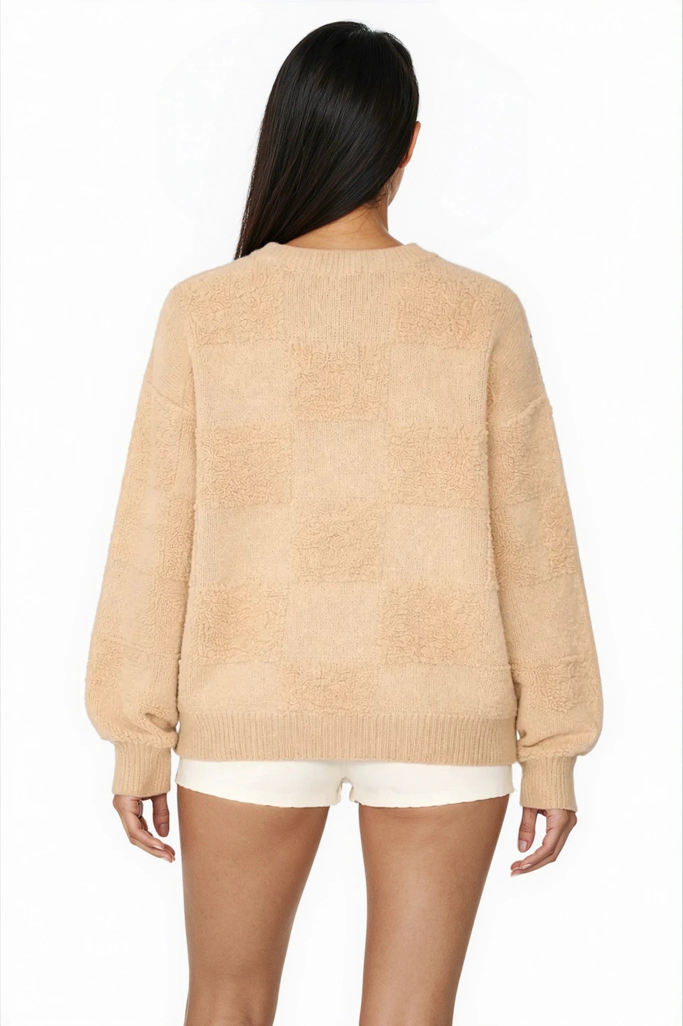 Emily Checkered Sherpa Sweater