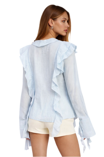 Luna Boho Ruffle Tie Top