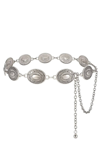 Oversize Western Concho Station Fashion Chain Belt