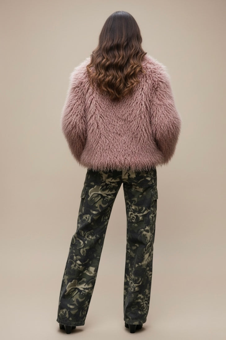 Vintage Camo Rose Print Pants