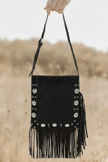 Outlaw Fringe Studded Crossbody