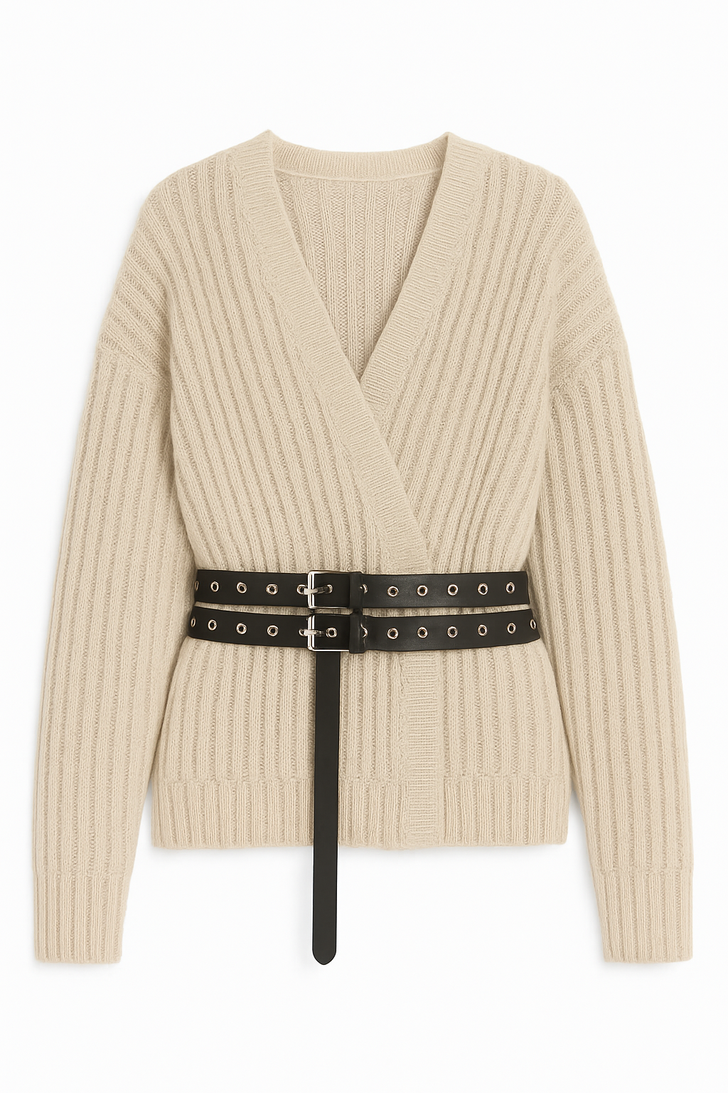 Ridge Wrap Belted Cardigan