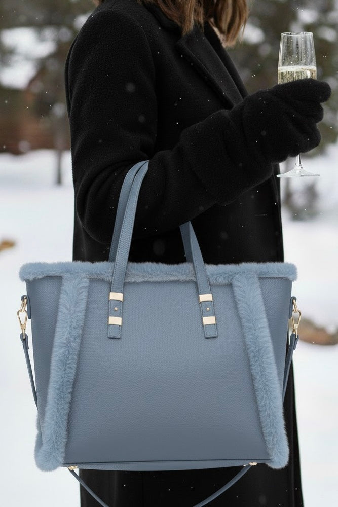 Alpine Luxe Faux Fur Tote