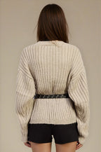 Ridge Wrap Belted Cardigan