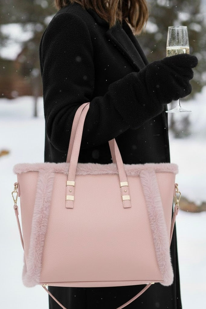 Alpine Luxe Faux Fur Tote