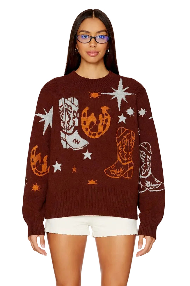 Western Nightfall Knit Sweater