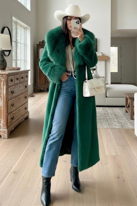 Nona Lux Fur Maxi Coat