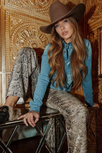 Python Print Stretch Jeans