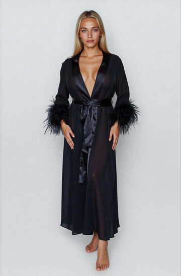 After Hours Feather Robe