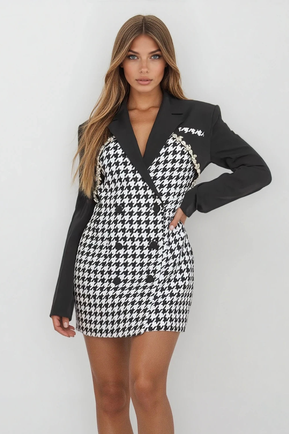 Monochrome Moment Blazer Dress