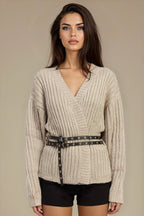 Ridge Wrap Belted Cardigan
