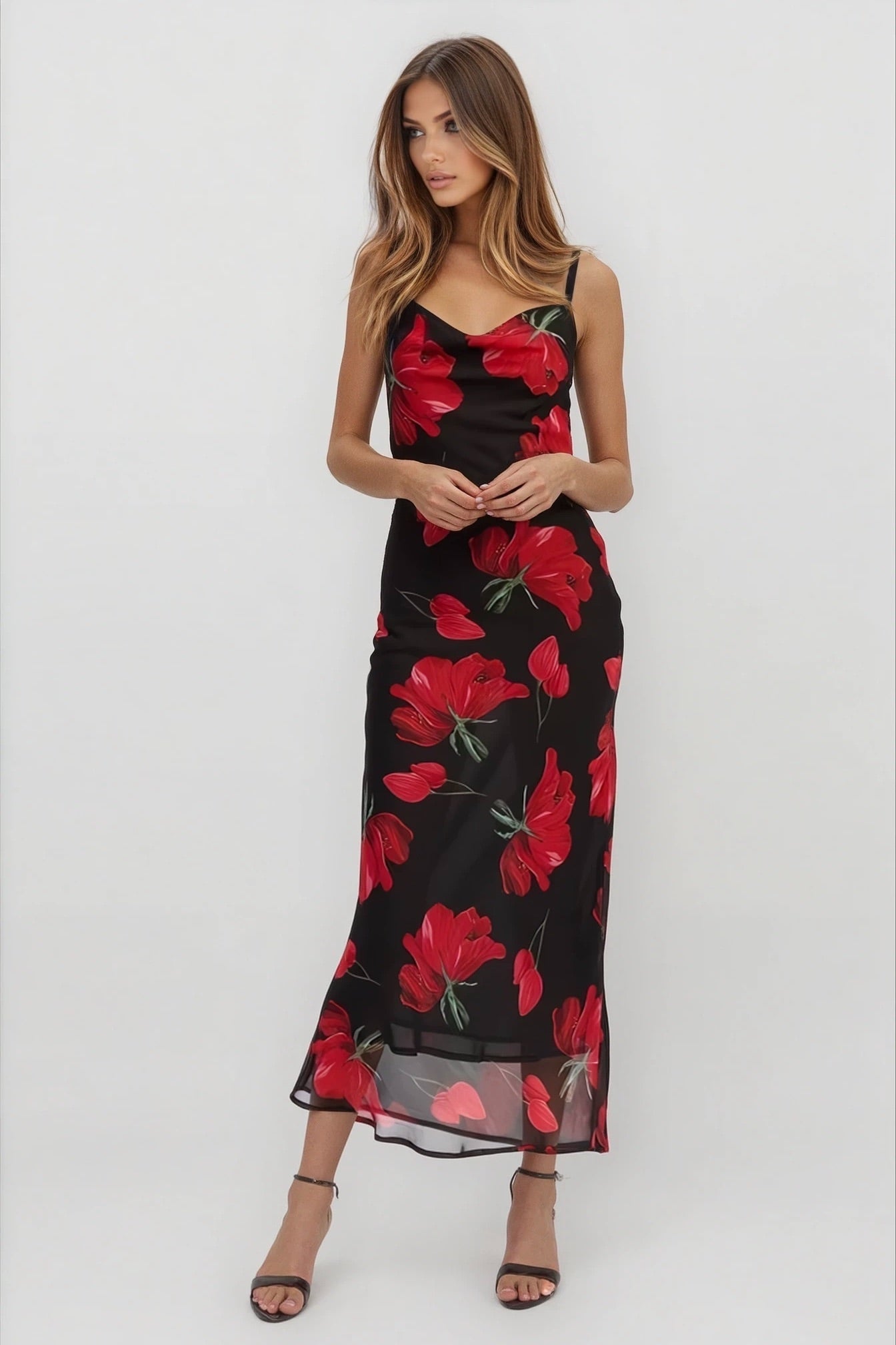 Midnight Bloom Maxi Dress