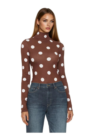 Polka Dot Mesh Bodysuit